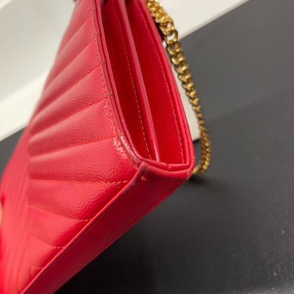 Yves Saint Laurent Portefeuille Envelope Leather Crossbody Bag/WOC (JB1084) - Picture 4 of 11